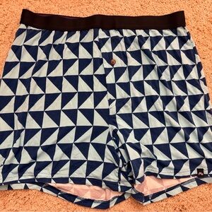 ME Meundies Blue Geometric Pattern Fabric, size large